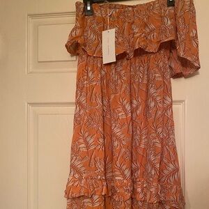 Vici Lush Strapless Printed Tiered Maxi Dress Size small. NWT